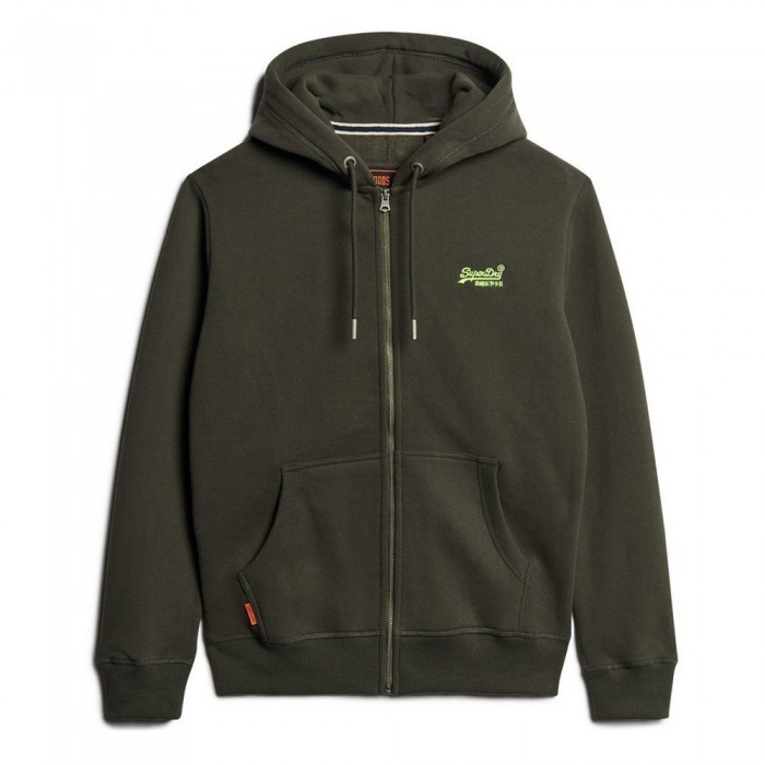 [해외]슈퍼드라이 Essential Logo 풀지퍼 스웨트셔츠 141110414 Dark Grey Green