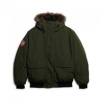 [해외]슈퍼드라이 Everest Faux Fur 봄버 자켓 141110467 Army Green