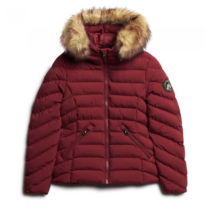 [해외]슈퍼드라이 Fuji Faux Fur Padded 자켓 141110548 Stanton Red