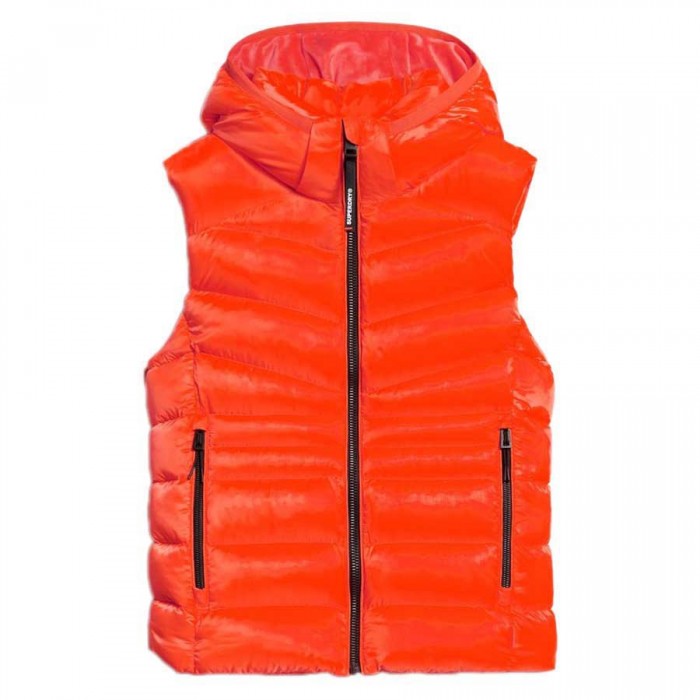 [해외]슈퍼드라이 Fuji Quilt Padded 조끼 141110566 Volcanic Coral