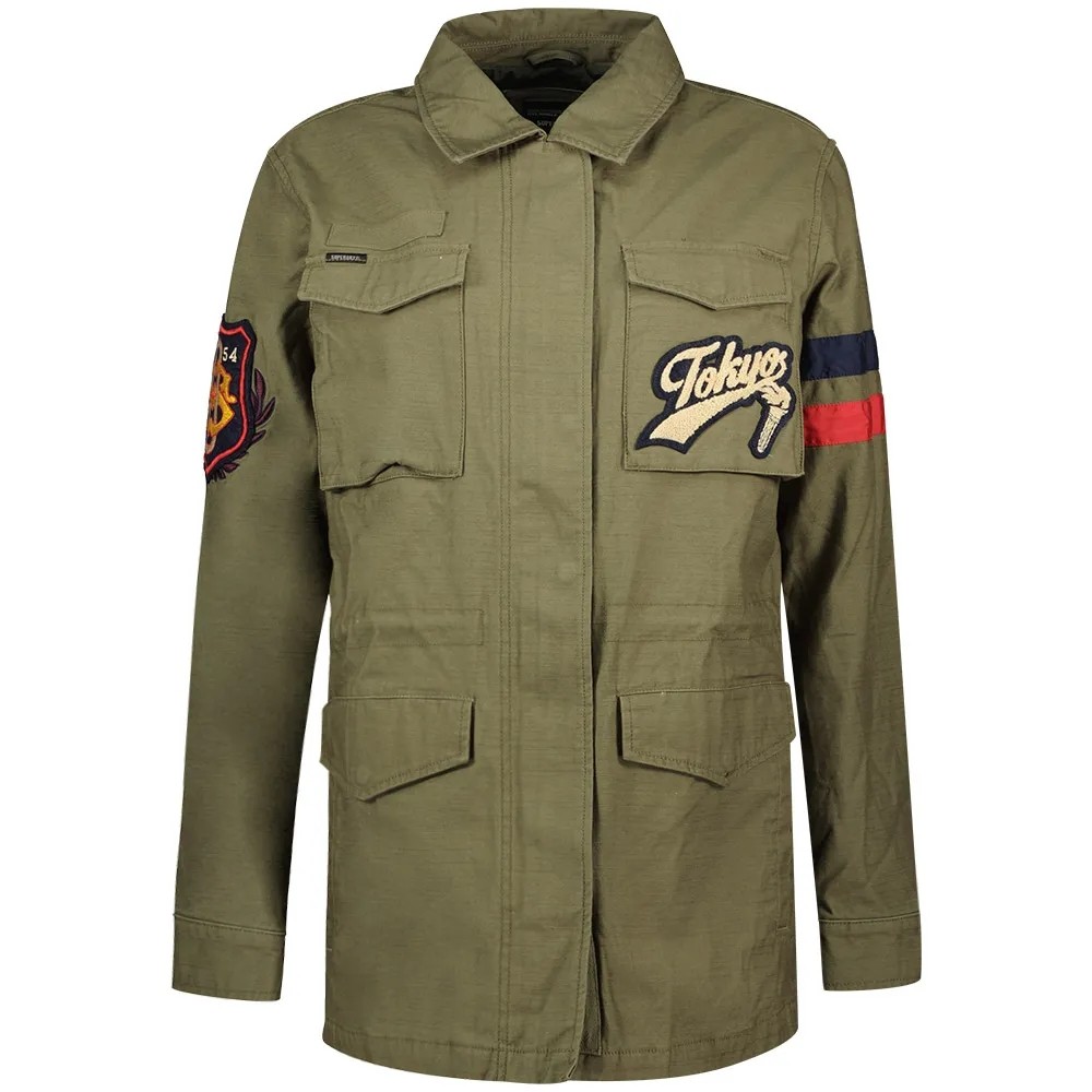 [해외]슈퍼드라이 Longline Varsity Rookie 자켓 141291580 Khaki