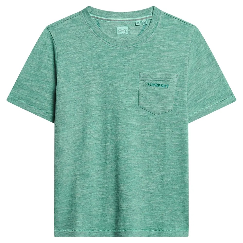 [해외]슈퍼드라이 Essential Logo Overdyed 반팔 티셔츠 141305132 Marine Green