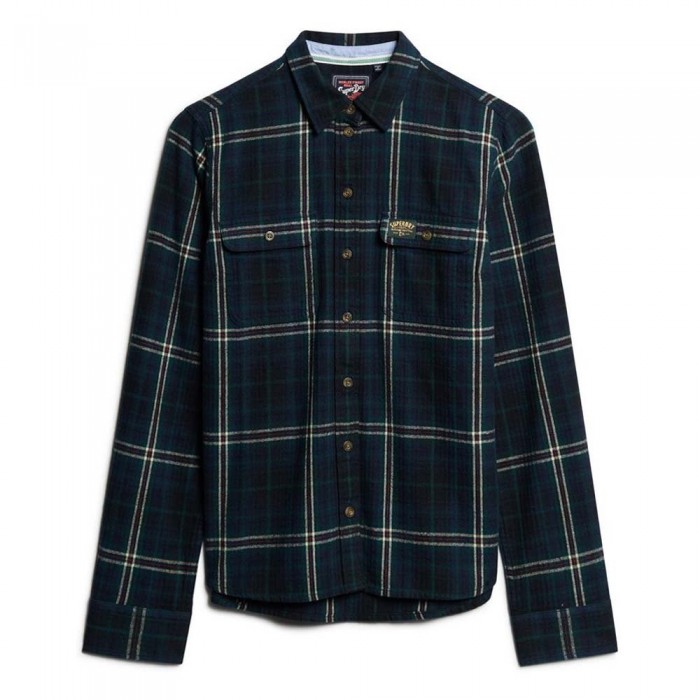 [해외]슈퍼드라이 Lumberjack Check 긴팔 셔츠 141305161 Navy / Green Check