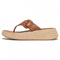 [해외]핏플랍 F-Mode Espadrille Adjustable Leather Flatform Toe-Thongs 슬리퍼 140168854 Light Tan