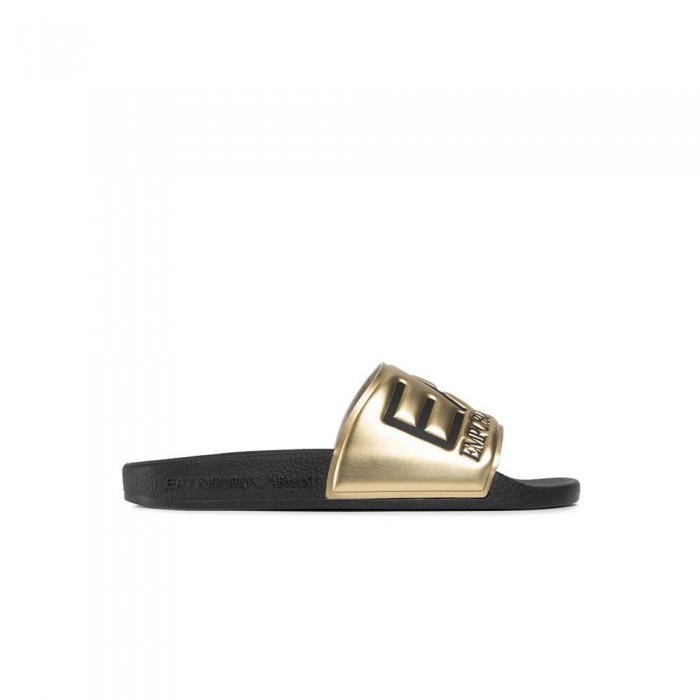 [해외]EA7 EMPORIO 아르마니 XCP001-XCC22 슬리퍼 139870521 D467 Shiny Gold+black