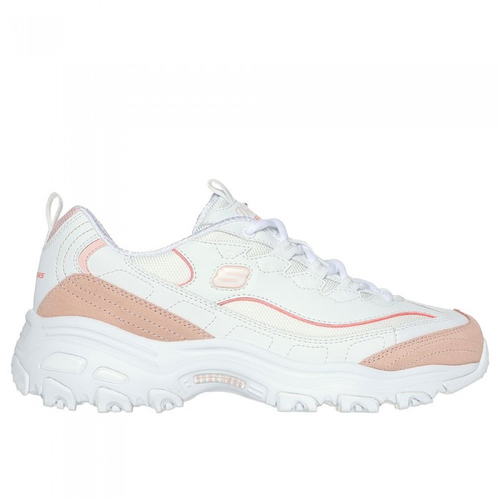 [해외]스케쳐스 D´Lites 운동화 141115851 White Leather / Tan Suede / White Mesh / Orange Trim