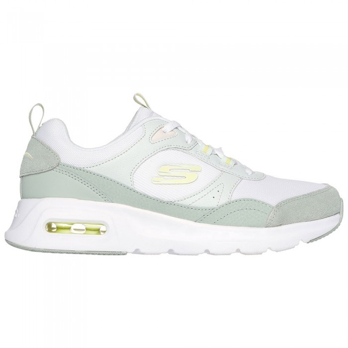 [해외]스케쳐스 Skech-Air Court 운동화 141115913 White Leather / Mesh / Green Trim