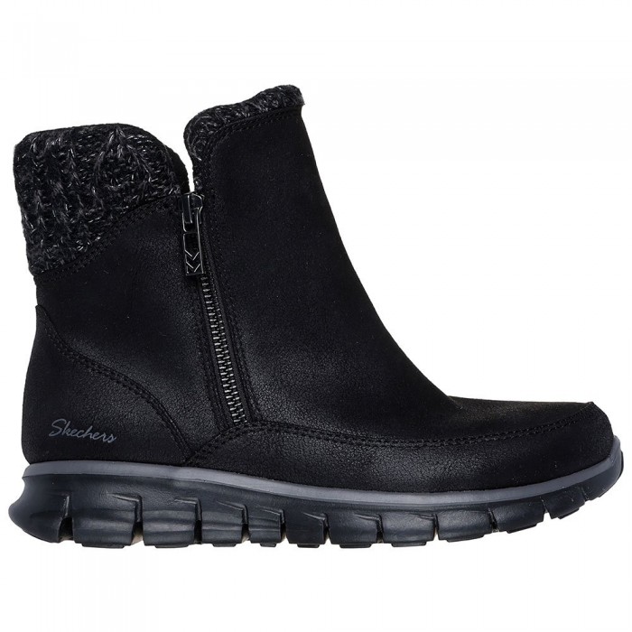 [해외]스케쳐스 Synergy 부츠 141115937 Black Microleather / Knit