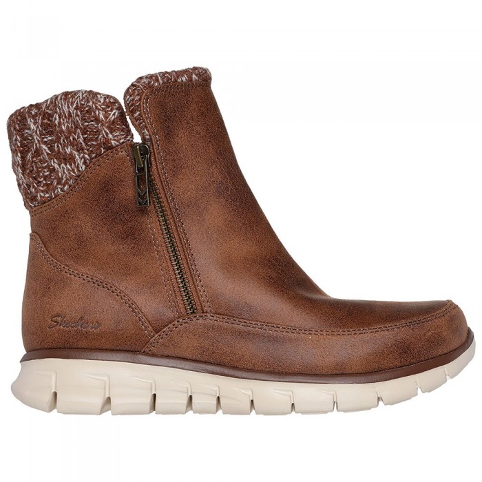 [해외]스케쳐스 Synergy 부티 141115938 Brown Microleather / Knit