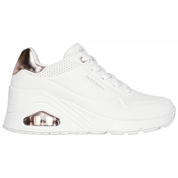 [해외]스케쳐스 Uno Wedge 운동화 141115983 White Duraleather / Rose Gold Trim