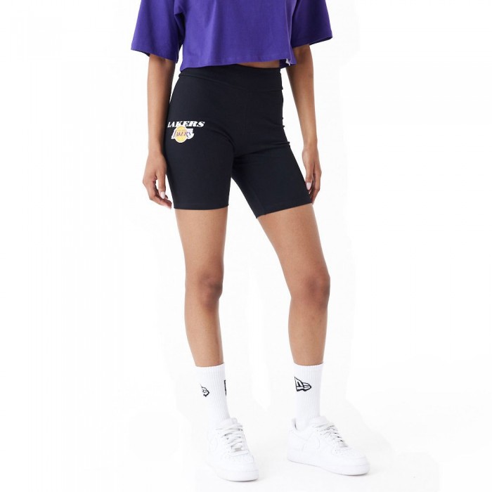 [해외]뉴에라 NBA Logo Los Angeles Lakers short leggings 140590759 Black