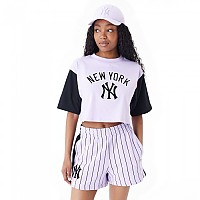 [해외]뉴에라 MLB Lifestyle Crop New York Yankees 반팔 티셔츠 140595752 Pastel Purple