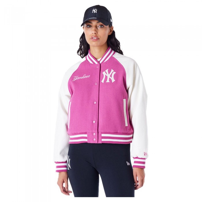 [해외]뉴에라 MLB Varsity New York Yankees 봄버 자켓 141118860 Med Purple