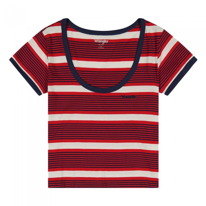 [해외]랭글러 112350311 Scoop Neck Ringer 반팔 티셔츠 140577342 Red