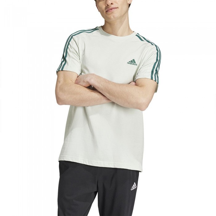 [해외]아디다스 Essentials Single 져지 3 Stripes 반팔 티셔츠 141050189 Linen Green