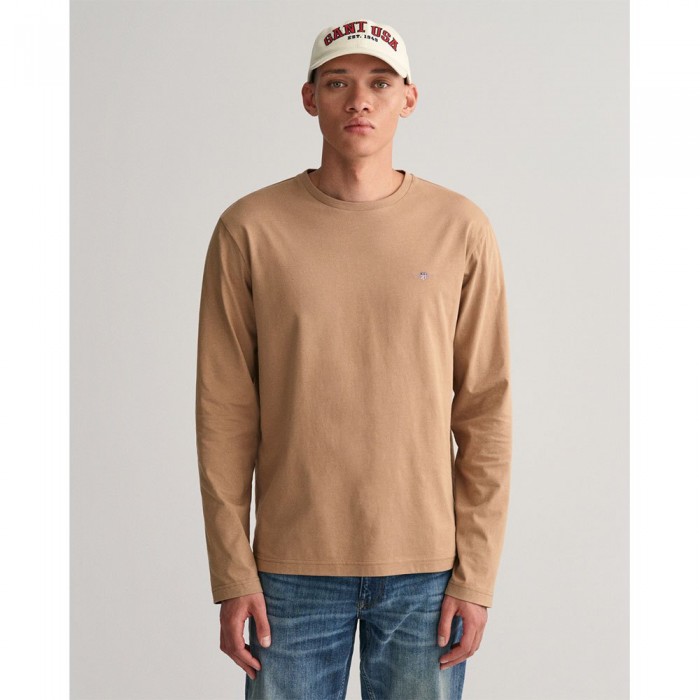 [해외]간트 Reg Shield 긴팔 티셔츠 141282889 Warm Khaki