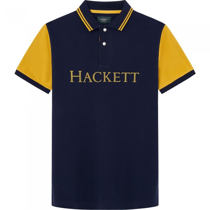 [해외]해켓 Heritage Hkt Back 1 반팔 폴로 셔츠 141159822 Navy / Gold