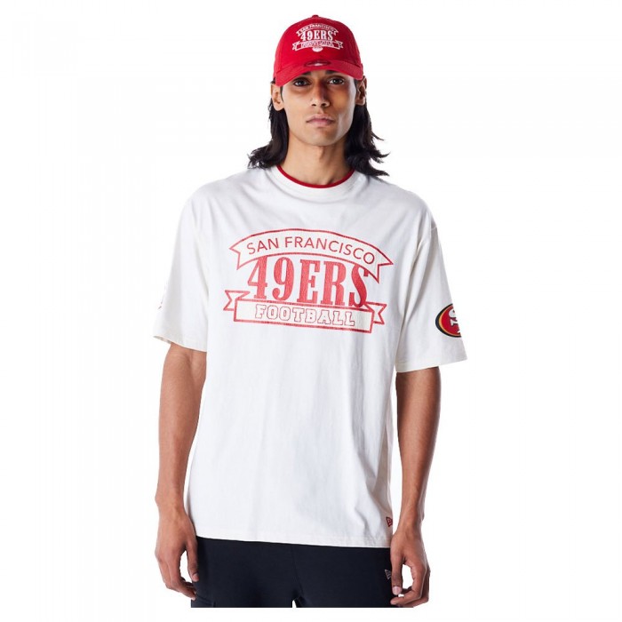 [해외]뉴에라 NFL Graphic San Francisco 49Ers 반팔 티셔츠 141118887 Open White