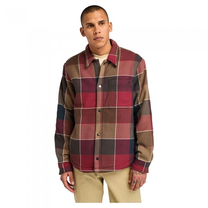 [해외]팀버랜드 Sherpa Lined Plaid 오버셔츠 141176705 Cordovan YD