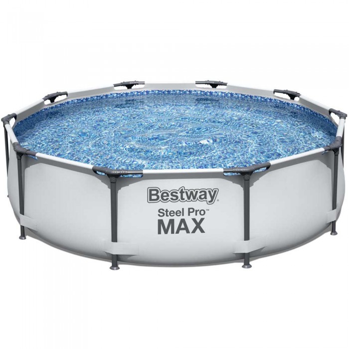 [해외]BESTWAY 56406 Steel Pro Max Ø305x76cm 필터/정화 장치가 없는 둥근 튜브 풀 6140979757 White / Grey / Blue