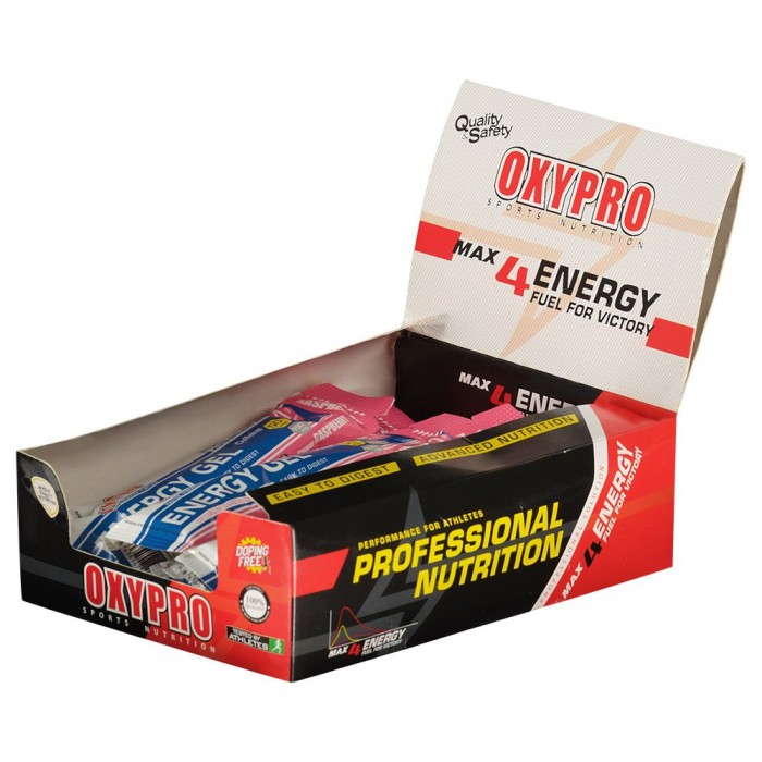 [해외]OXYPRO Hydro 45g Raspberry Energy Gels Box 12 Units 6140227596