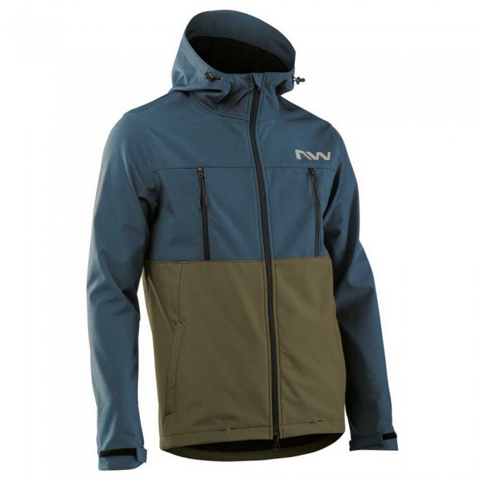 [해외]노스웨이브 Easy Out Softshell 자켓 1138886751 Blue / Forest Green