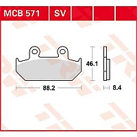 [해외]TRW Allround Organic Standard Honda CBR 1000 F 88 프론트 브레이크 패드 9138857482 Black