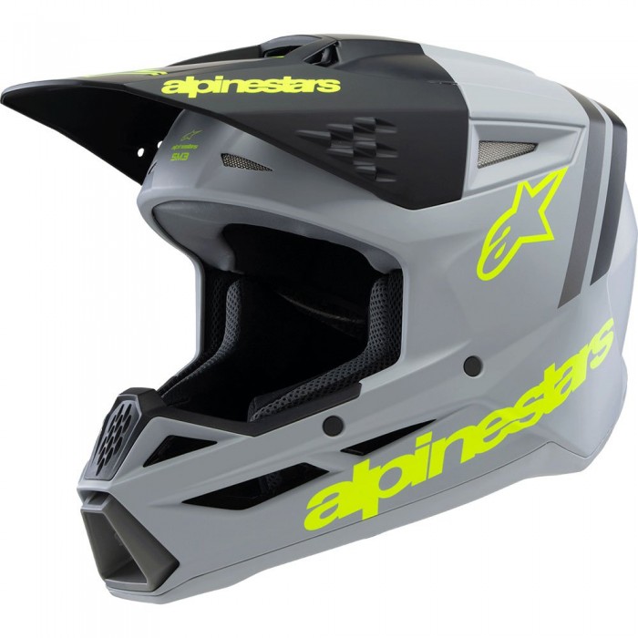 [해외]알파인스타 SM3 Radium 오프로드 헬멧 9141309426 Grey / Black / Yellow Fluor Matt