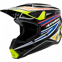 [해외]알파인스타 SM3 Wurx 오프로드 헬멧 9141309432 Black / Yellow Fluor / Blue / Red