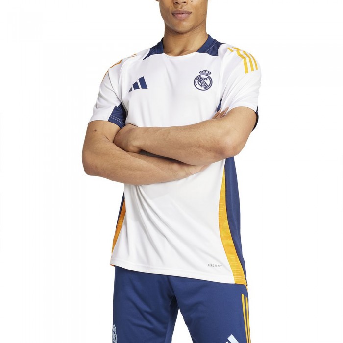 [해외]아디다스 Real Madrid 24/25 Tiro Competition 트레이닝 반팔 티셔츠 3141050590 White / Team Navy Blue 2 / Crew Orange