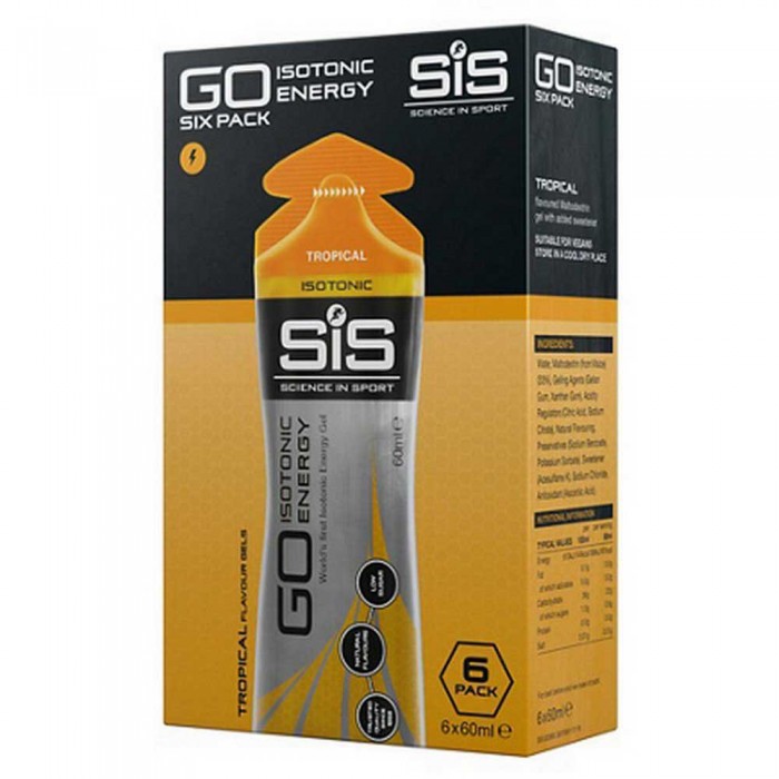 [해외]SIS Go Isotonic Tropical 60ml 에너지 젤 상자 30 단위 7141251639 Multicolor