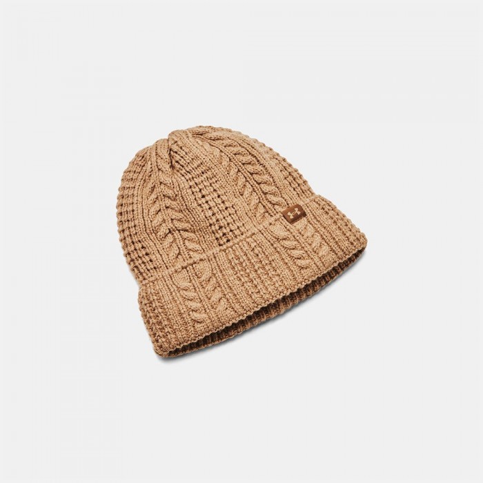 [해외]언더아머 Halftime Cable Knit 비니 7141013628 Camel / Coyote / Camel