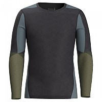 [해외]스마트울 Intraknit Merino 200 Colorblock 긴팔 베이스 레이어 12140817128 Charcoal / Winter Moss