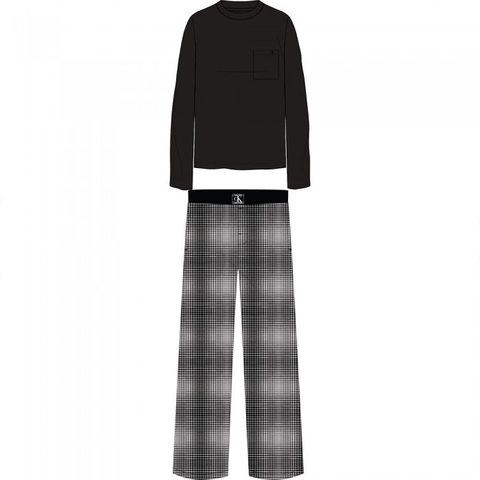 [해외]캘빈클라인 000NM2842E 긴팔 파자마 141051850 Black Top / Lewitt Plaid Black Btm