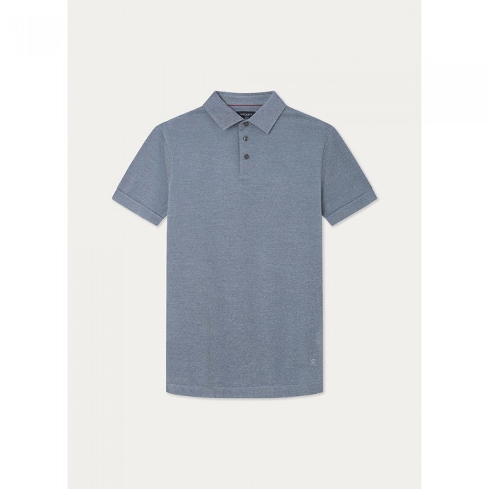 [해외]해켓 Wool Blend 반팔 폴로 셔츠 140784211 Chambray Blue