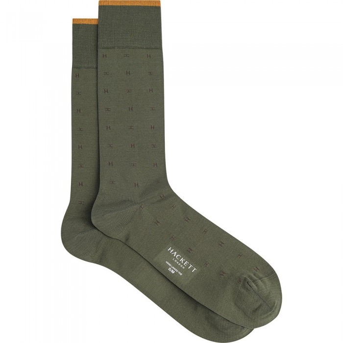 [해외]해켓 H Print 양말 141159770 Dark Khaki Green