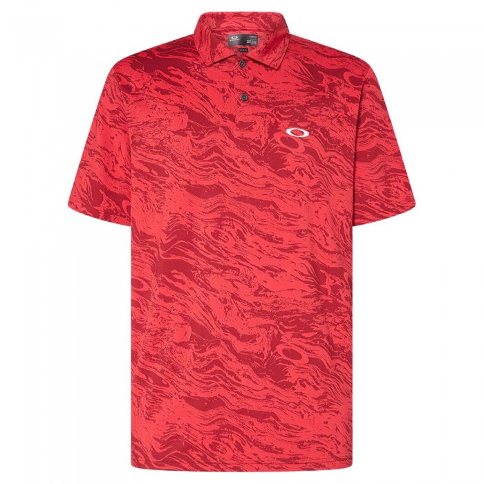 [해외]오클리 APPAREL Duality Jacquard 반팔 폴로 셔츠 140752960 Duality Swirl Red