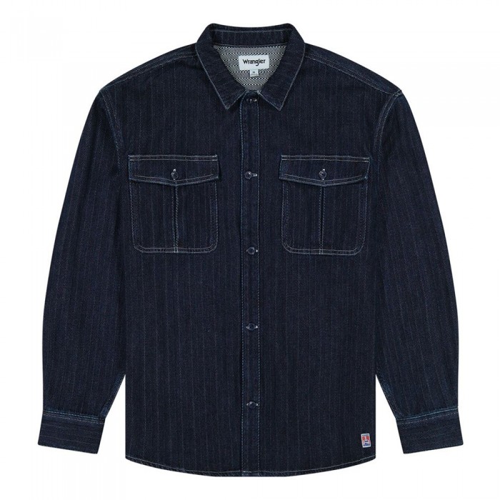 [해외]랭글러 112350423 Casey Jones Utility 긴팔 셔츠 140577385 Med Indigo