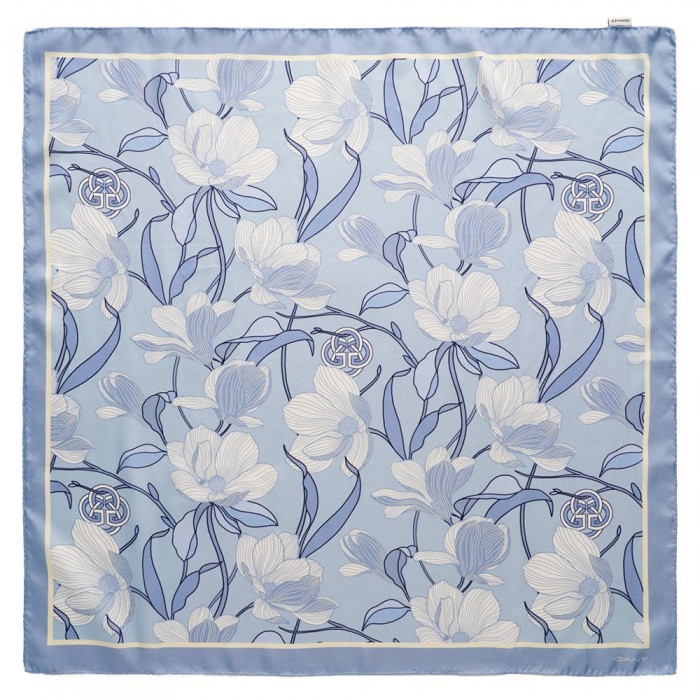 [해외]간트 Magnolia Print Silk 스카프 140869440 Ice Blue