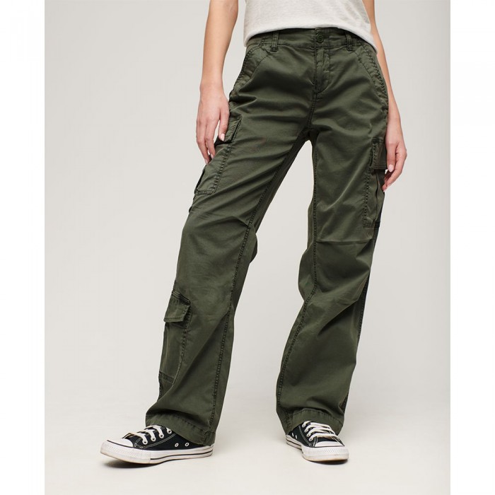 [해외]슈퍼드라이 Low Rise Straight Cargo 카고 팬츠 140964599 Thyme Green