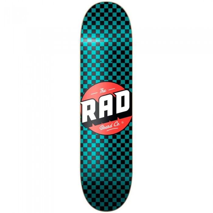 [해외]RAD SKATEBOARDS Checker 스케이트보드 데크 14141115330 Black / Turquoise Green / Black