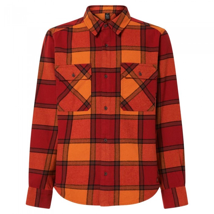 [해외]오클리 APPAREL 90S Plaid 긴팔 셔츠 14140752767 Ginger / Grenache Check