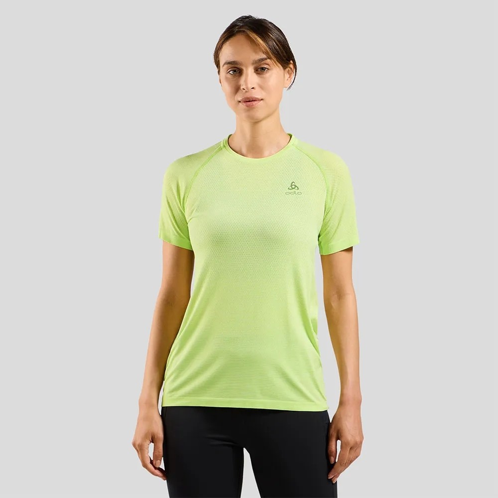 [해외]오들로 Crew Essential Seamless 반팔 티셔츠 6140799497 Shadow Lime Melange