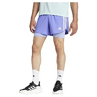 [해외]아디다스 Own The Run 3 Stripes 2In1 반바지 6141125844 Semi Cobalt Blue