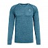 [해외]오들로 Crew Essential Seamless 긴팔 티셔츠 6140799489 Dark Sapphire Melange