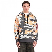 [해외]알파 인더스트리 Back Print Camo 후드티 141044982 Orange Grey Camo