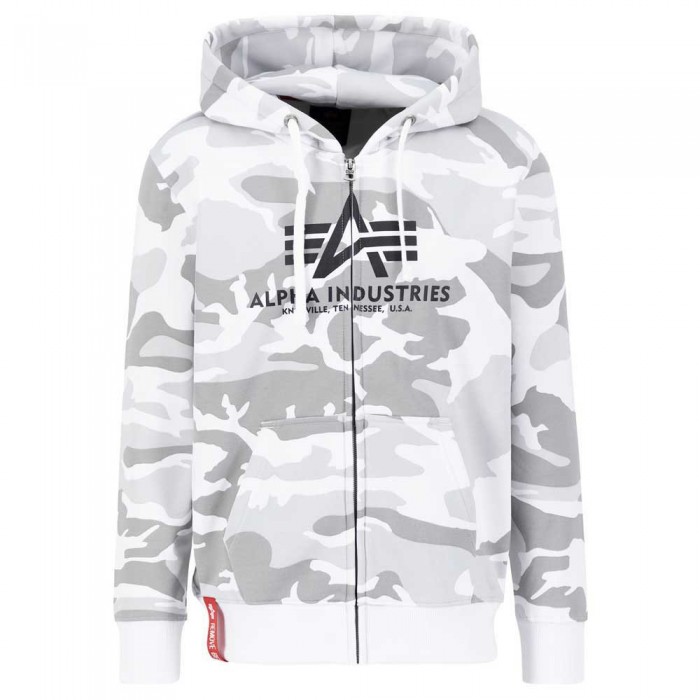 [해외]알파 인더스트리 Basic Camo 풀지퍼 스웨트셔츠 141044999 White Camo