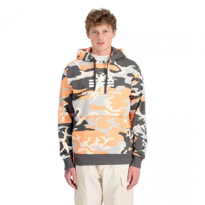 [해외]알파 인더스트리 Basic Camo 후드티 141045000 Orange Grey Camo