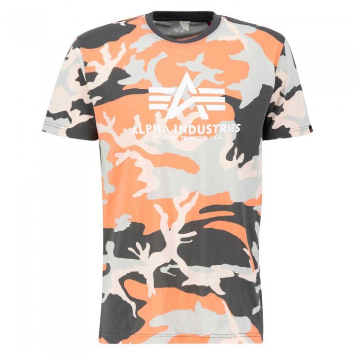 [해외]알파 인더스트리 Basic Camo 반팔 티셔츠 141045001 Orange Grey Camo