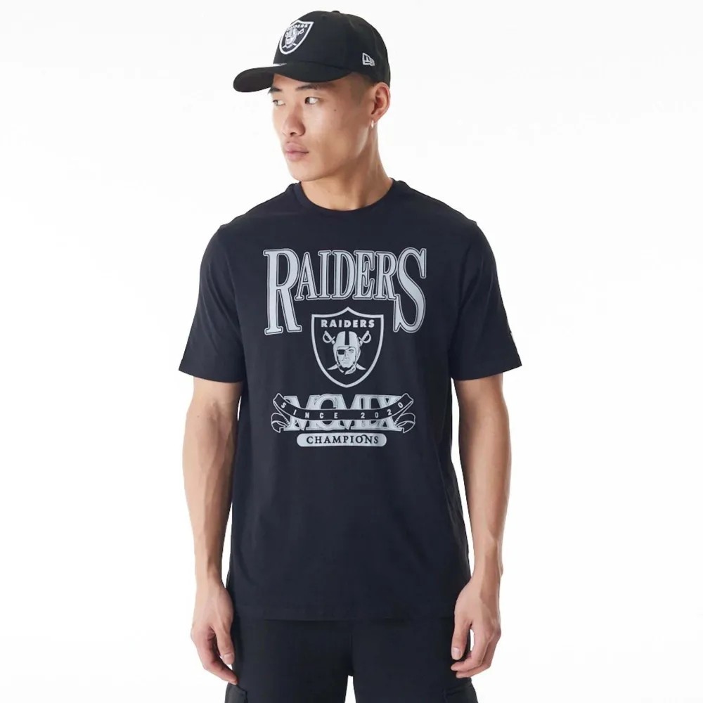 [해외]뉴에라 NFL Champs Graphic Table Las Vegas Raiders 반팔 티셔츠 141163759 Black